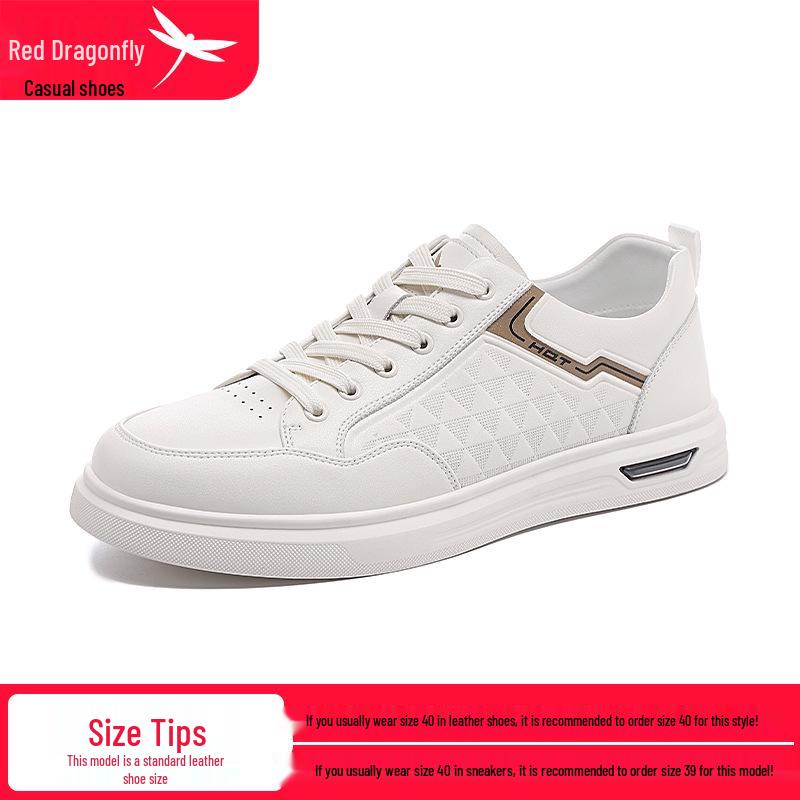 Red Dragonfly Men s 2025 Summer White Casual Sneakers 44