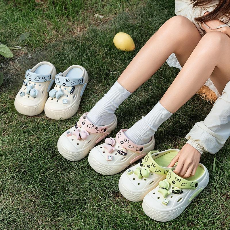 Women S Cute Pony Clogs Summer Thick Sole Non Slip Indoor Outdoor Sandals