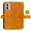Vintage Crazy Horse Texture PU Leather Flip Wallet Phone Case for Vivo Y38 5G Card Holder Kickstand Shockproof Protective Cover