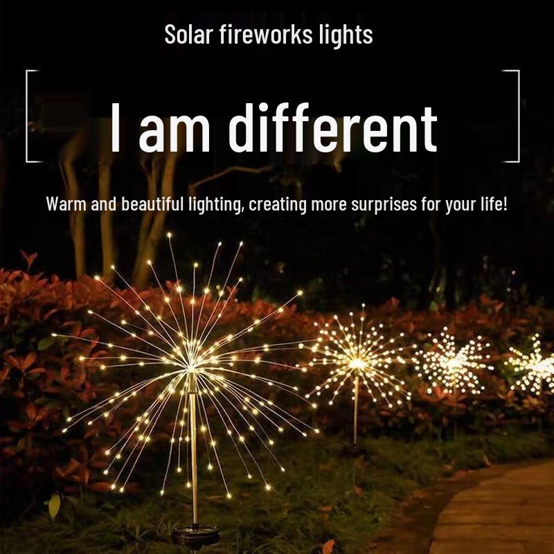 LED Solar Fireworks Garden Stake Light