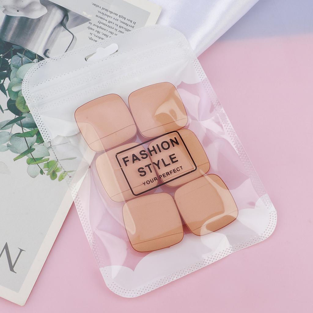 6 Pieces Mini Finger Powder Puff Sponges Face Cosmetic Accesories For Blending And Concealer Square Makeup Tool