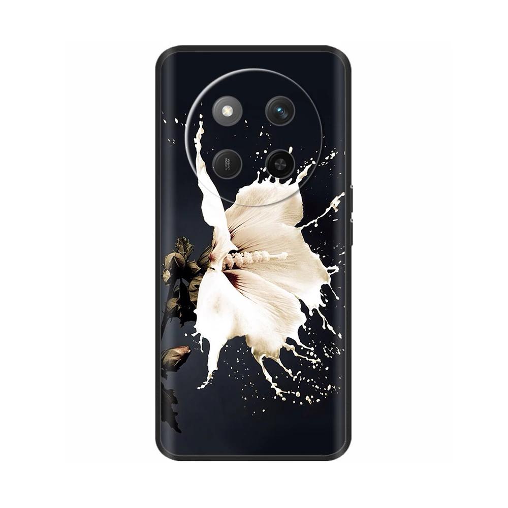 For Honor X60 5G Case Black Silicone Soft Luxury Phone Back Cover for Huawei Honor X60 Pro Painted Shockproof Shell Cases Para