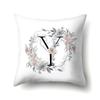 Polyester Pillowcase Simple and Fresh Xiaohua Home Furnishing 26 English Letter Printed Waist Cushion Pillowcase