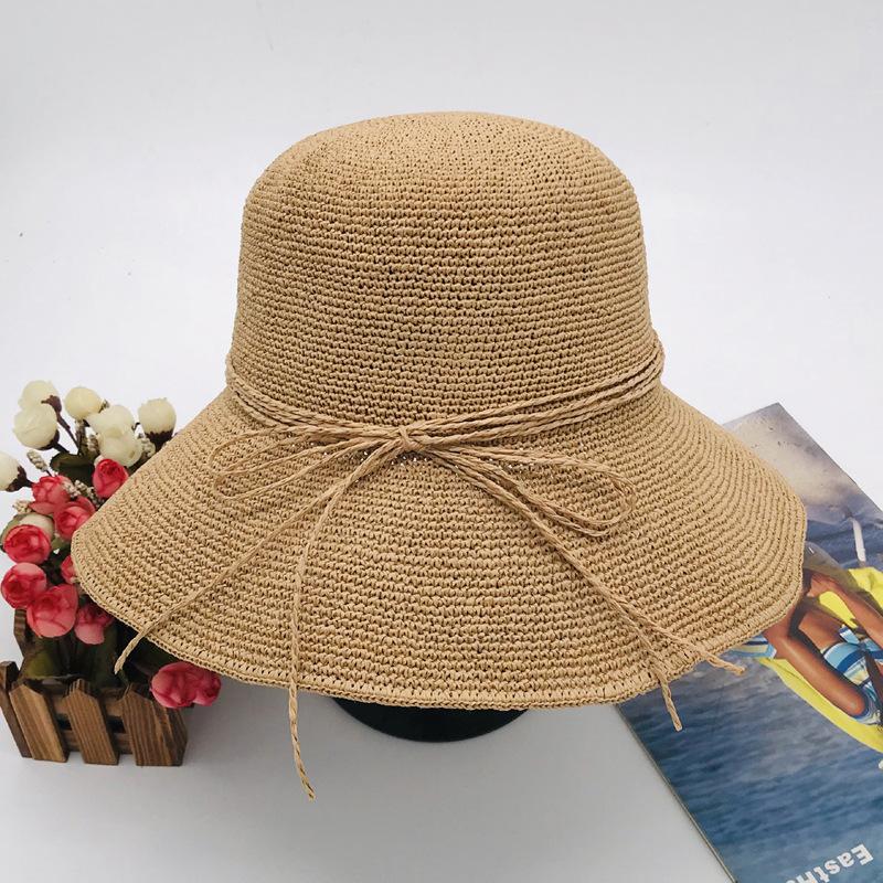 Recommended Handmade Filament Crochet Hat, High-End Monofilament Hat, Women'S Summer Seaside Beach Foldable Straw Hat