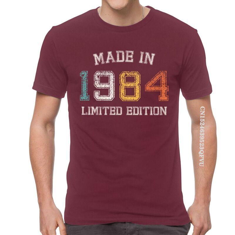 Born In 1984 Tshirts Men Men Streetwear T Shirts Made In 1984 Birth Year EMO Men  Tshirt Cotton Oversized Tee Tops Clothes