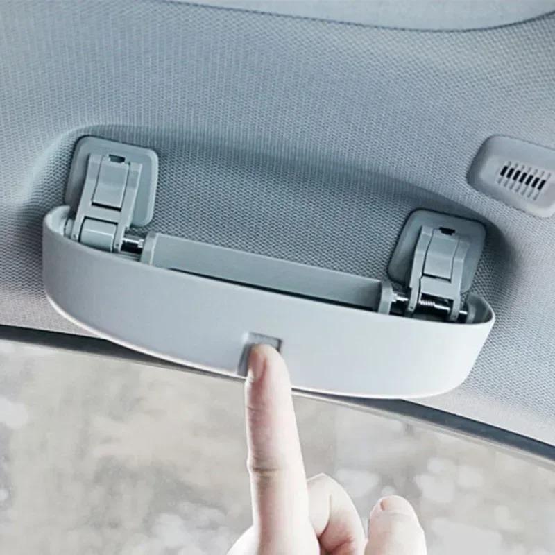 For BMW X5 F15 2013-2018 ABS Black Car Glasses Case Sunglass Holder Box Interior Accessories
