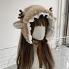 Christmas Theme Plush Hairband Scarf Ear Muffs Leg Covers For Family Gathering Winter Outfit Cosplay Costume Accessory