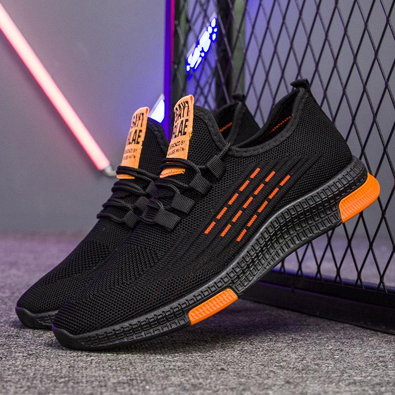 Bequeme Freizeitschuhe mit weichem Boden, trendige koreanische Version von atmungsaktiven Wild-Herrenschuhen, Low-Top-Sneakers