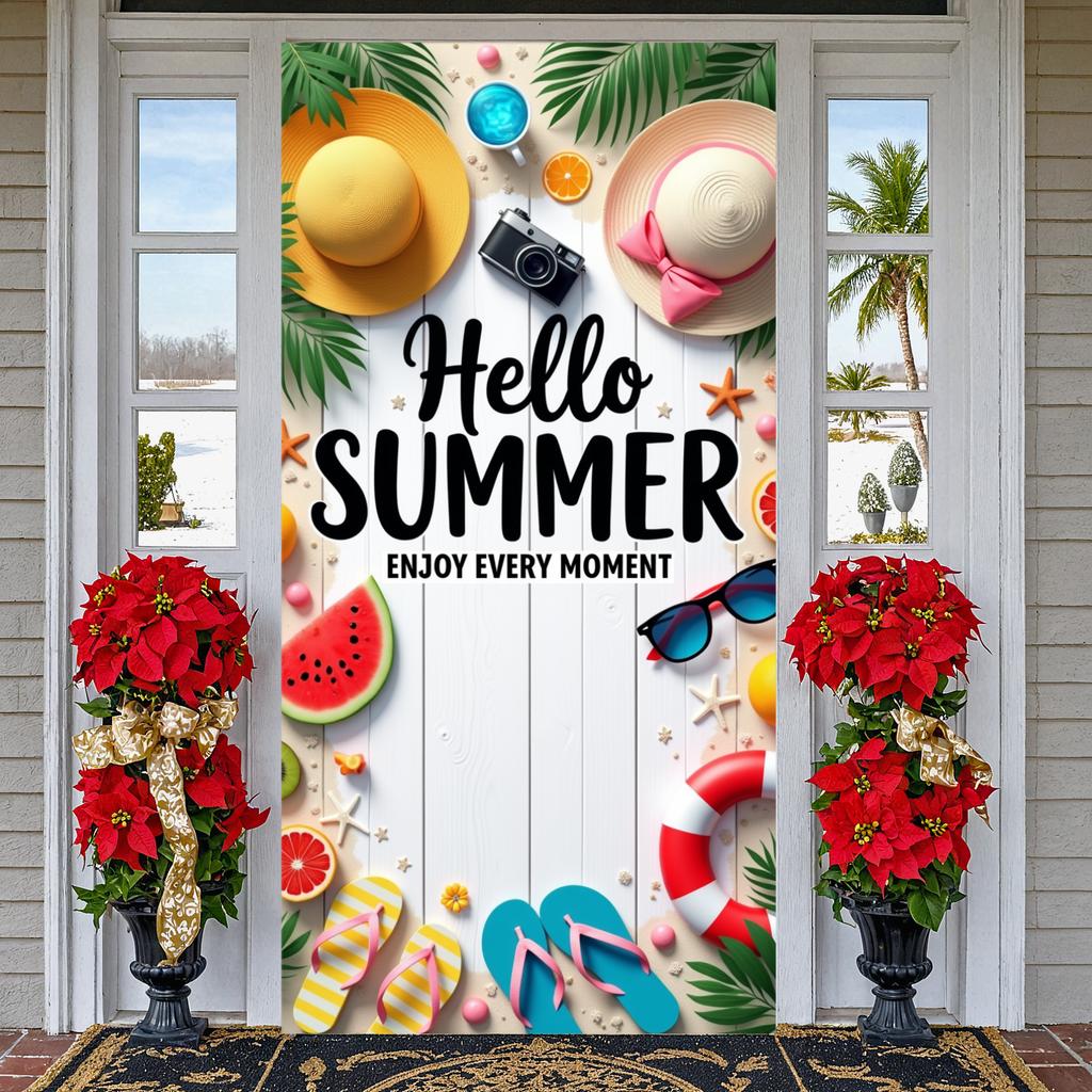 Summer Celebration Background Tropical Design Summer Party Display Vacation Party Banner Beach Themed Holiday Event Backdrop
