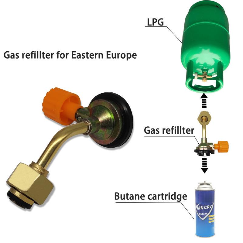 Gas Butan Cylinder Tank Laddningsventil Påfyllning Direkt Kopplingsadapter För Utomhus Camping Picknick Cylinder Fyllningsadapter 1st