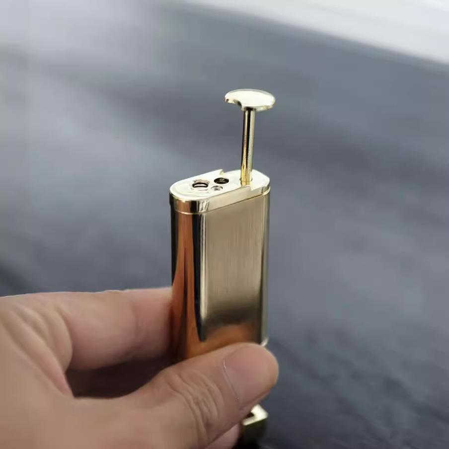 60° Flame Gold-Plated Metal Inflatable Personalized Gift Lighter