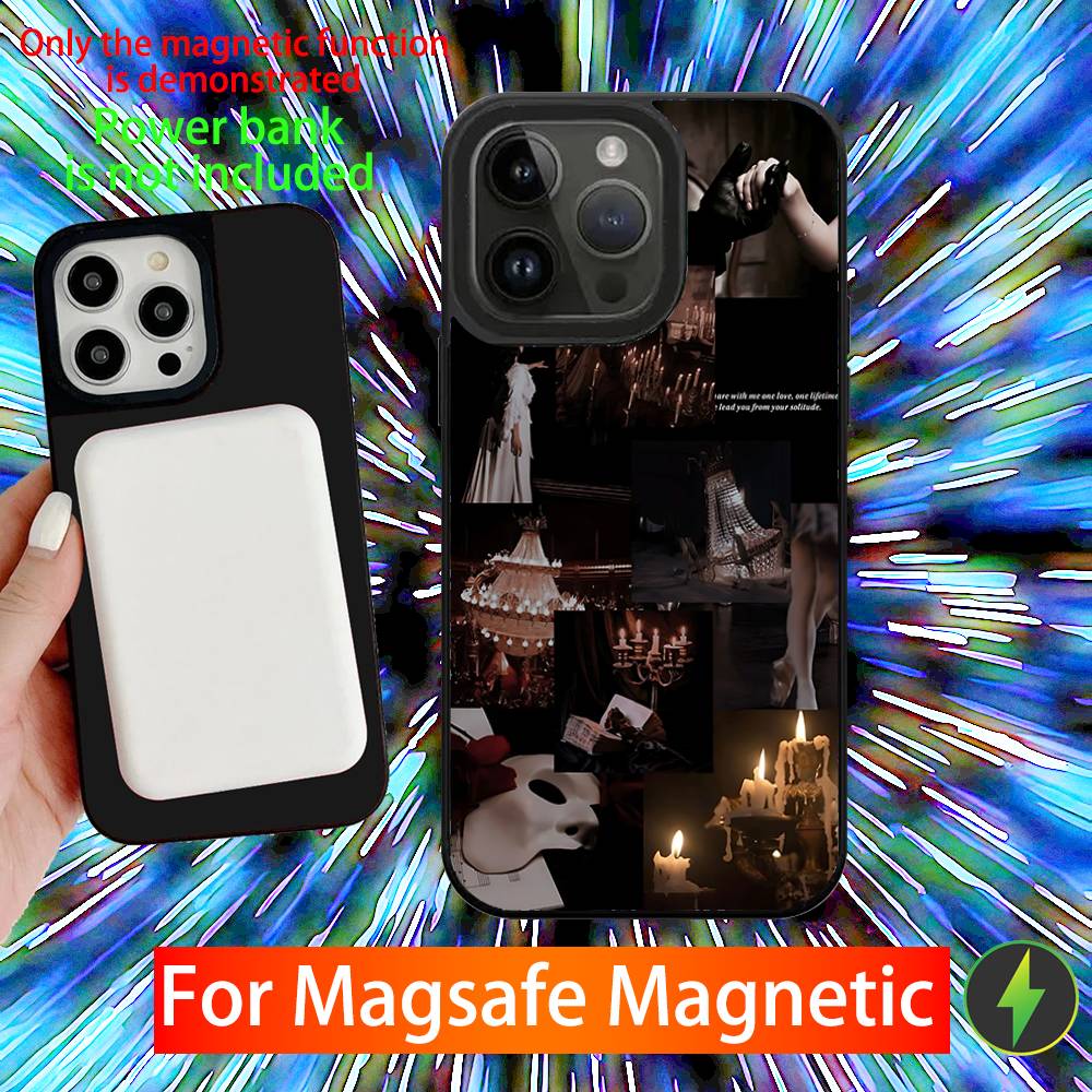

Чехол для телефона «Призрак Оперы» для iPhone 16, 15, 14, 13, 12, 11, Pro, Max, Plus, Mini, SE Новый Магнитный Беспроводной Зарядник Magsafe iPhone11