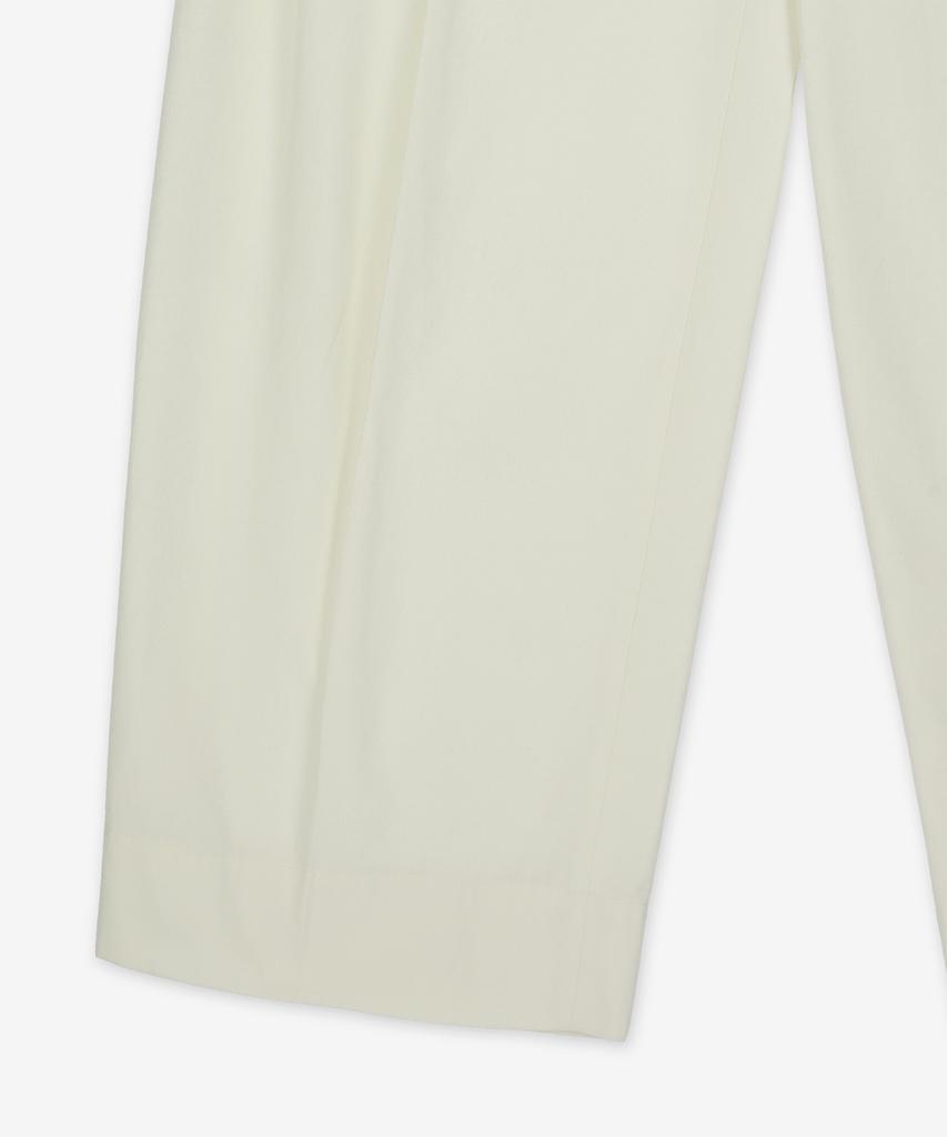 BOTTEGA VENETA Açık Pamuklu Gabardin Daralan Pantolon - Beyaz / 799335V4Cs03043