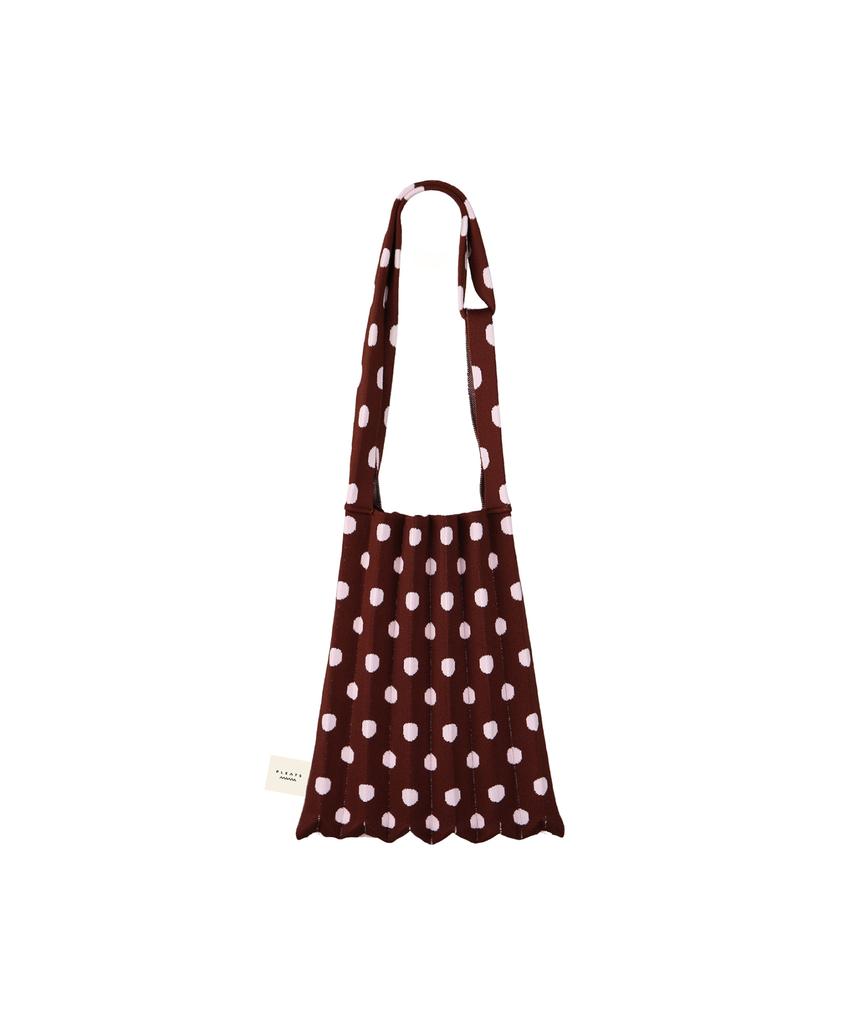 Pleatsmama Mini Shoulder Bag Pink Dot