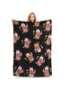 Flamingo Youtuber Blankets Soft Warm Flannel Throw Blanket Plush For Bed Living Room Picnic Travel Home Couch
