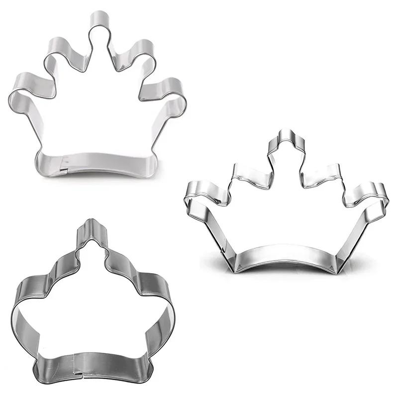 Kitchen Baking Small Tools 3 Pcs/set of Stainless Steel Fondant Biscuit Mold Cutter Pastry Cake Decoration Accessories Supplies