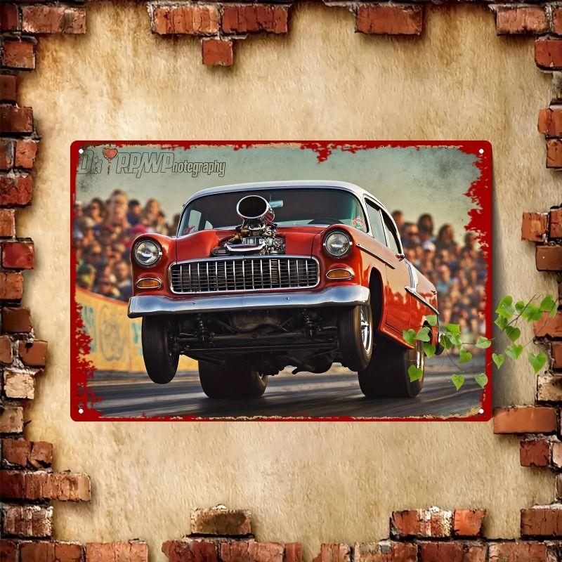 Automotive Metal Decorative Painting: Gifts for Car Lovers Garage Home Style