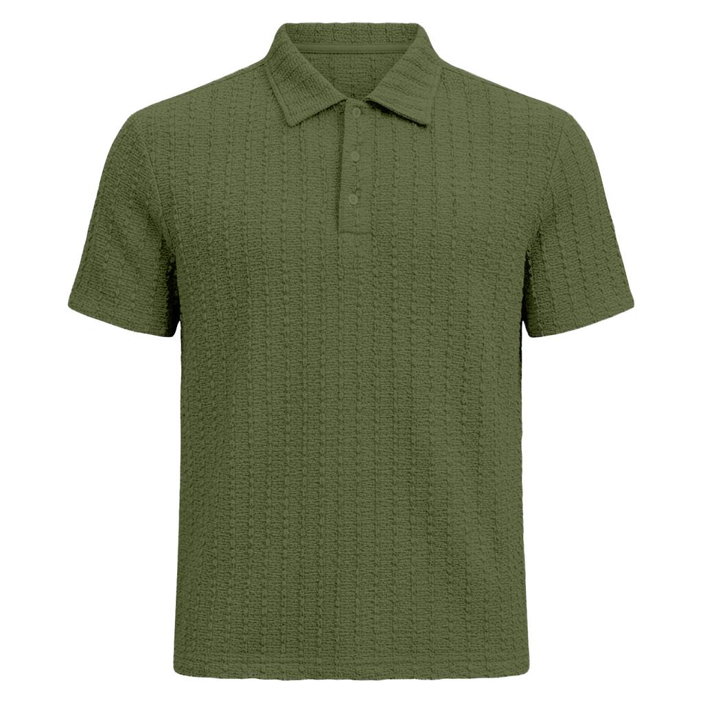 Men's Casual Zip-Up Short-Sleeve Top