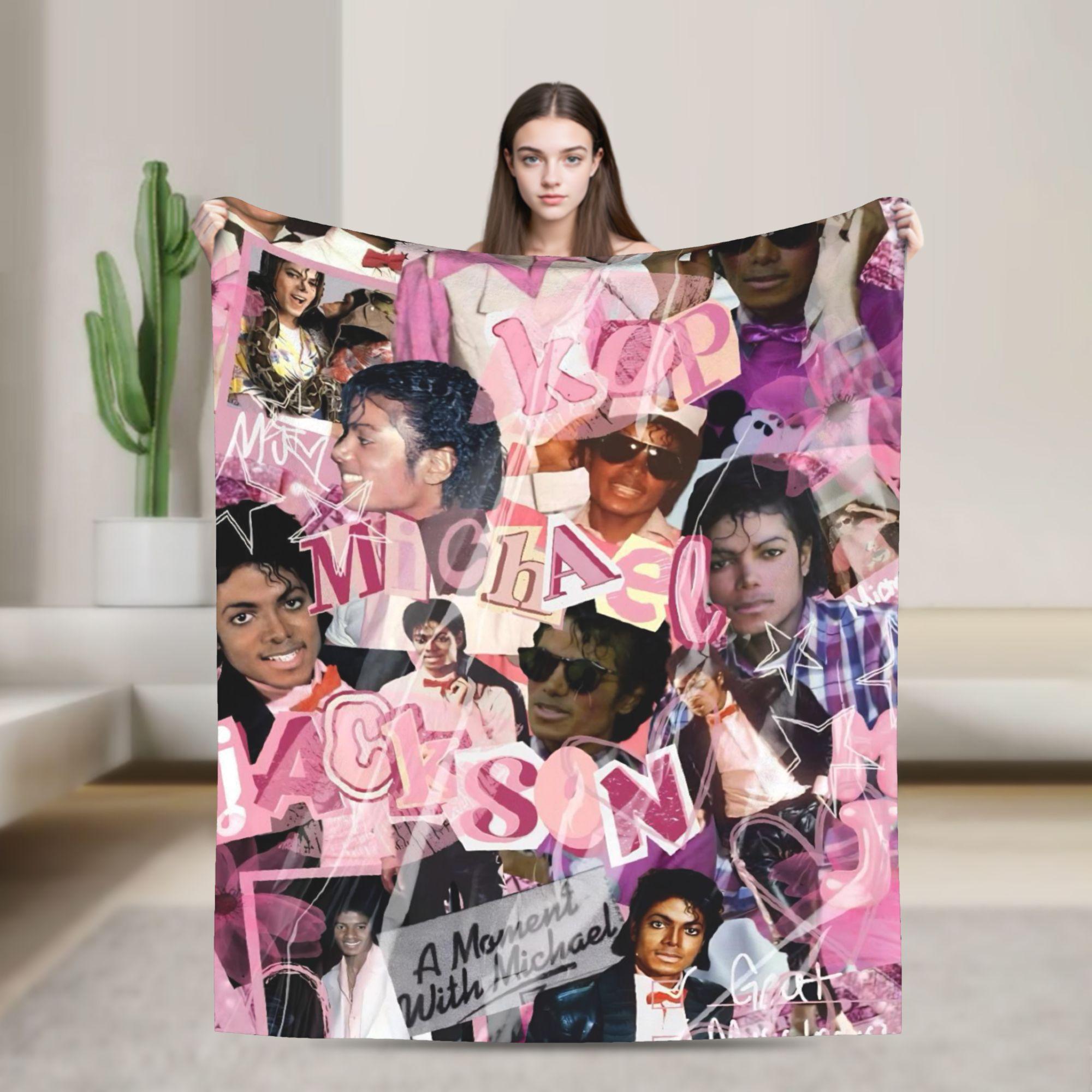

MJ King Of Pop Michael J-jackson Blankets Soft Aesthetic Plush Throw Blanket For Outdoor Travel Flannel Bedspread Bed Cover 40x50in