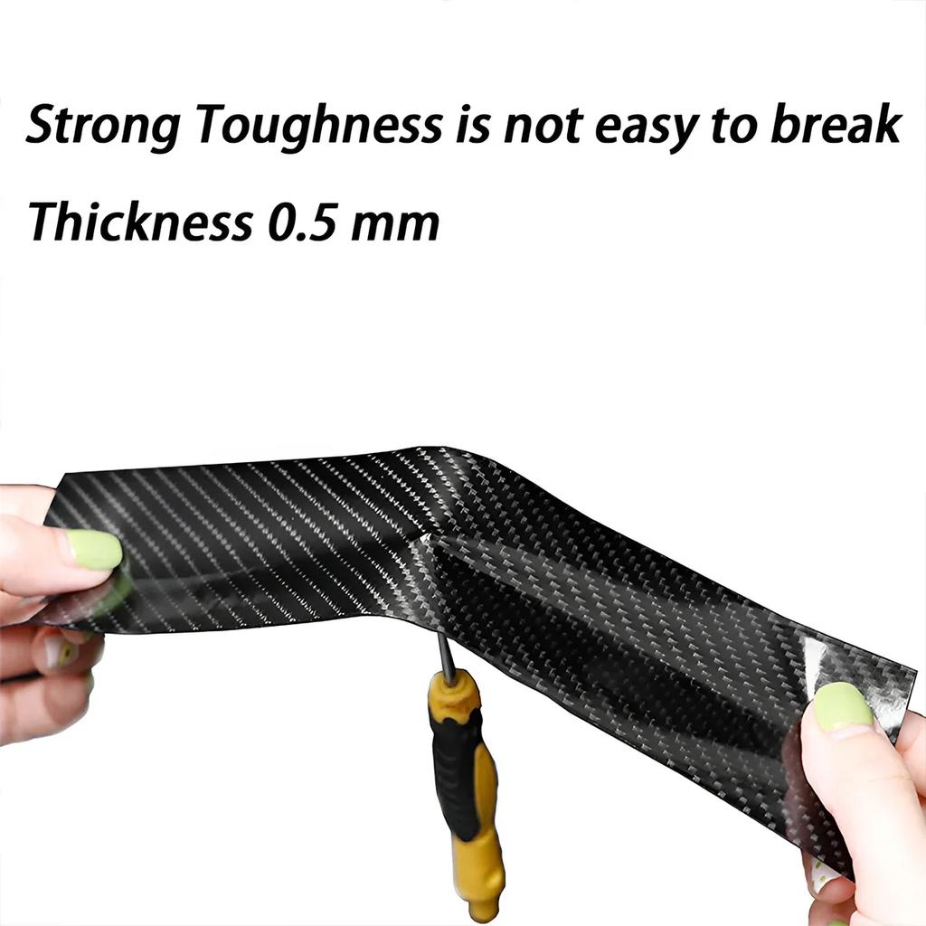 Carbon Fiber Sticker Car Door Sill Protector Film Anti Waterproof Scratch Tape for Auto Door Sill Edge Side Mirror B-pillar
