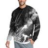 Men's Casual Fashion Printed Round Neck Pullover Sweatshirt