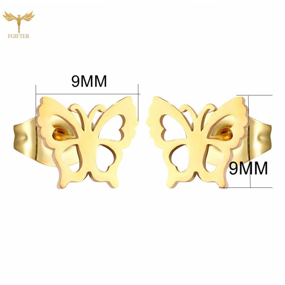 12 Pairs Insect Butterfly Earrings Casual Fashion Zircon For Women Girls Stainless Steel Stud Earrings Set Cheap Resale Gifts