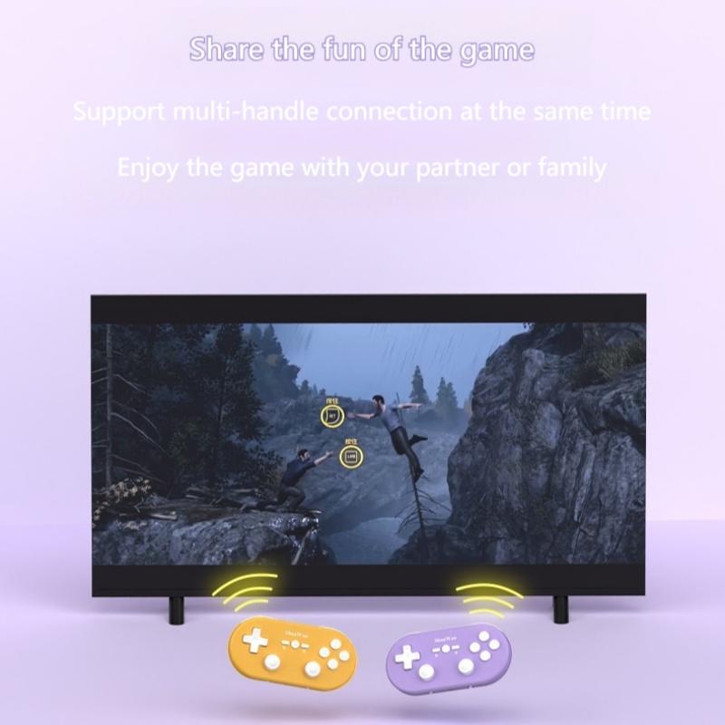 2024 ShanWan New Mini Gamepad Wireless BT Q37 Micro Game Controller with Vibration Double Rocker for Android/iOS/PC