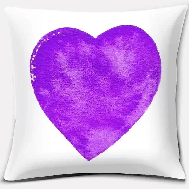 Purple Pattern Pillow Home Office Decoration Bedroom Sofa Car Cushion Cover