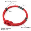 Neues doppelreihiges Liebesknoten-Paararmband Handgeflochtenes Nylonseil Verstellbares Freundschaftsarmband Handschmuck für Männer Frauen