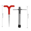 Ice Peg Drill Threaded Stainless Steel Multi Functional Ice Fishing Stake Nail Auger for Tent Shelter