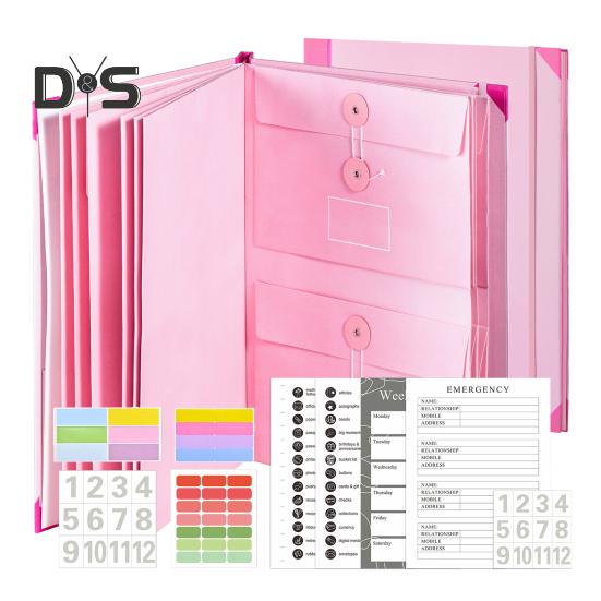 

Сумка для хранения документов Органайзер для документов Папка-регистратор формата A4/Legal Сумка для хранения файлов Семейный органайзер для важных документов розовый