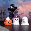 1pc Figurine Miniature Cartoon Pumpkin Ghost Micro Landscape Ornaments For Halloween Decorations Home Office Desk Room Decor