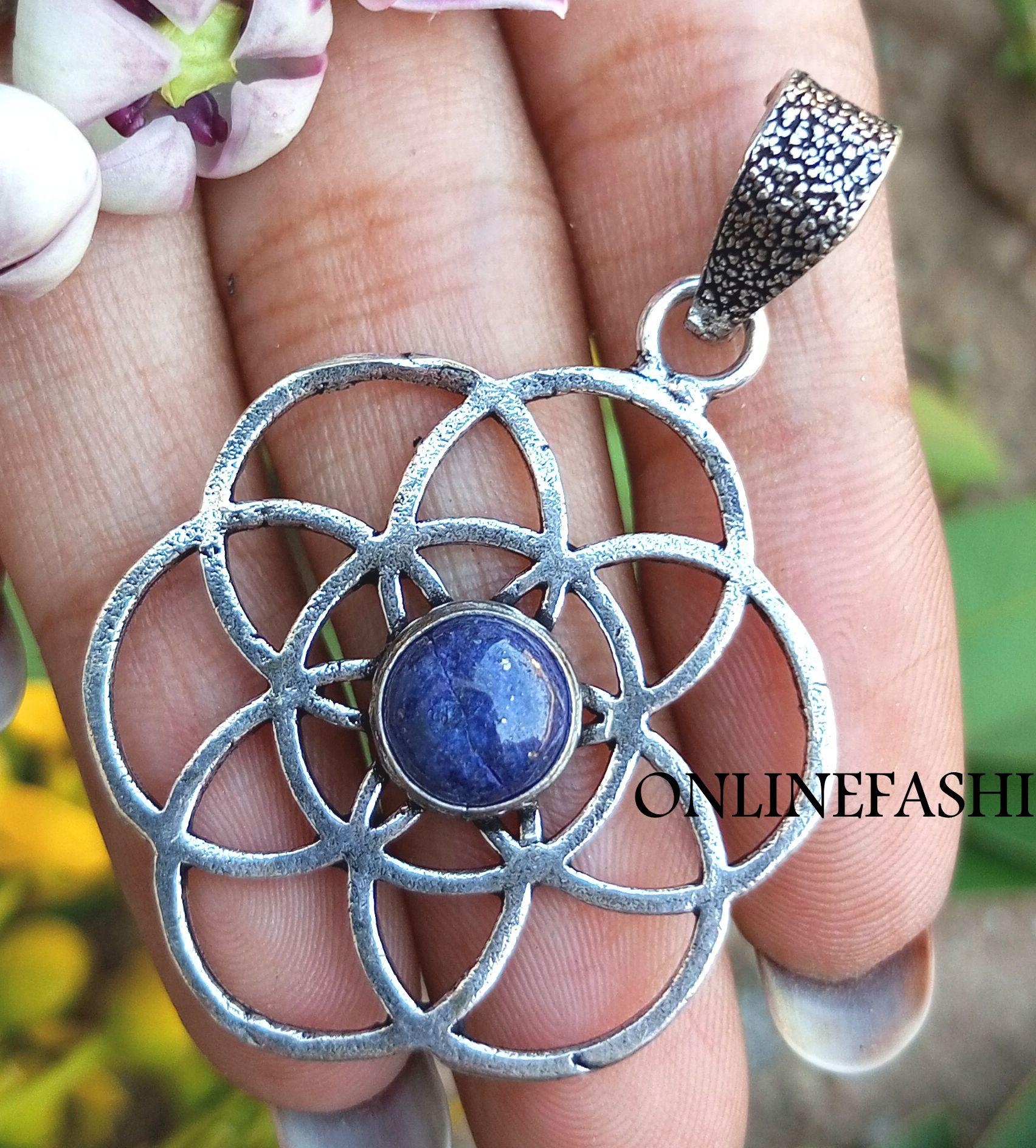 

SodaliteGemstone 925 пробы с серебряным покрытием 1шт кулон Chris-r168
