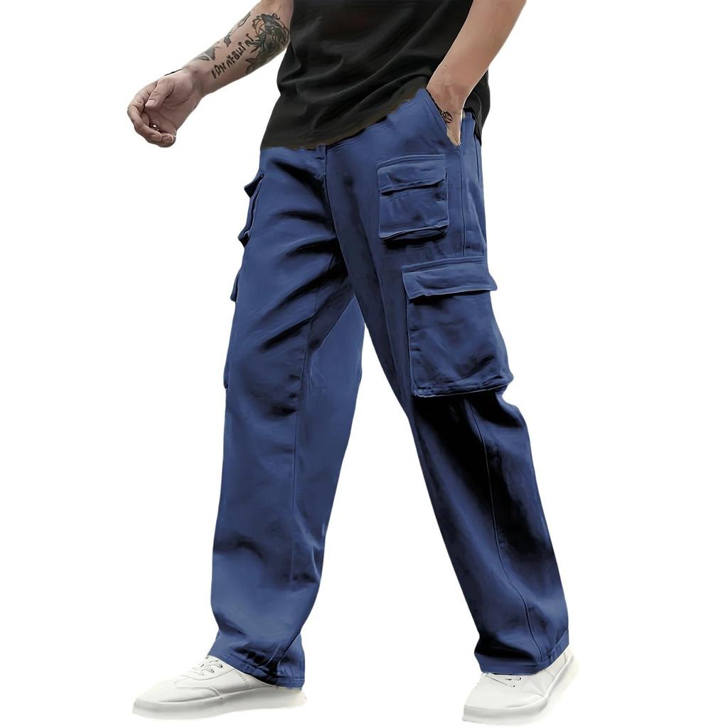 Herren Freizeit Outdoor Sport Mehrere Taschen Cargohosen Lockerer Schnitt Taktische Arbeitskleidung Hosen für Wandern Camping und den täglichen Gebrauch