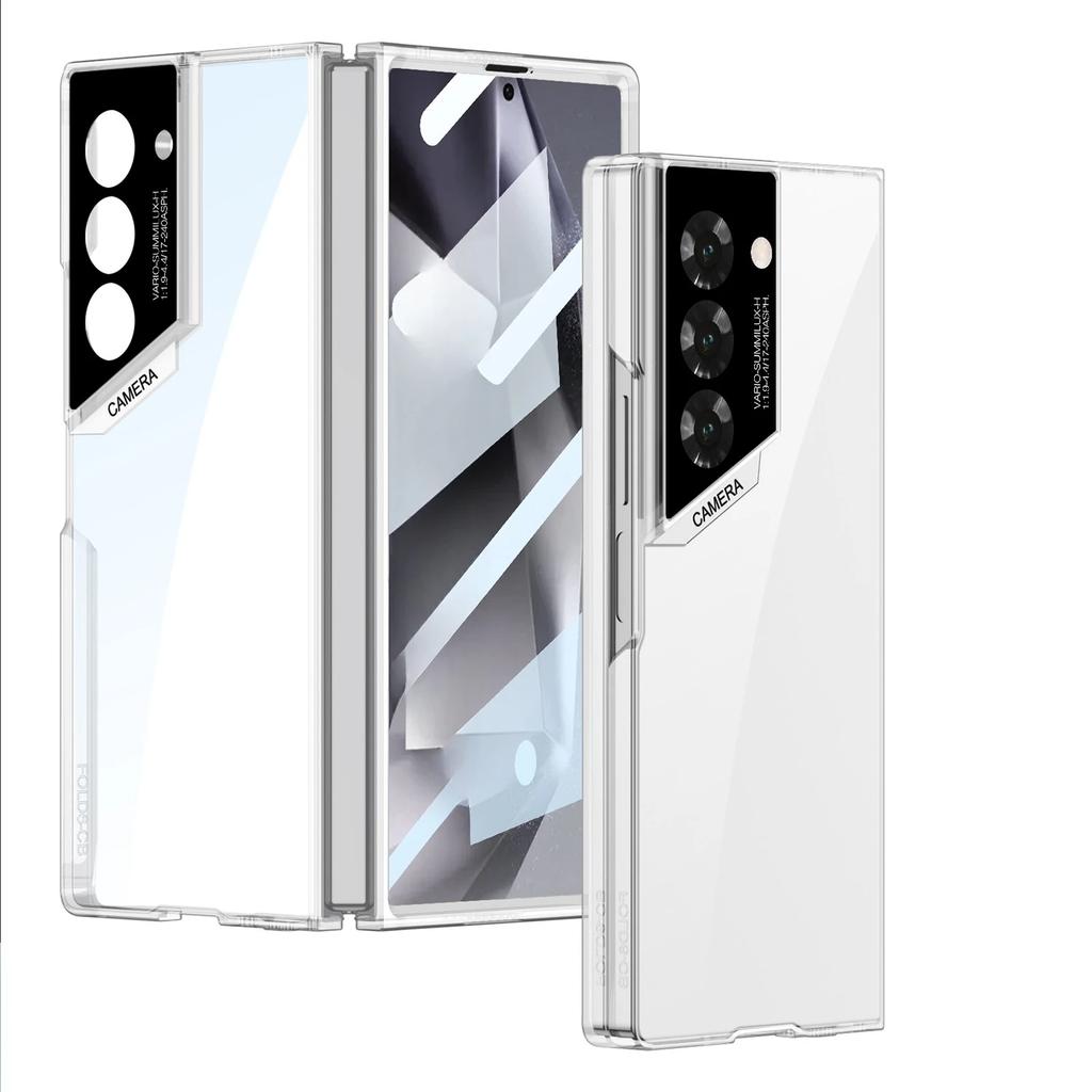 Camera Hole Protection AG Silky Ultra Thin Phone Case with Tempered Glass Film for Samsung Galaxy Z Fold 7 Fold7 Cover