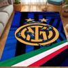 Tappeto con Stemma Inter Milan Stampa Artistica Adatto a Tutte le Stagioni Arte Moda Decorazione per Dormitorio