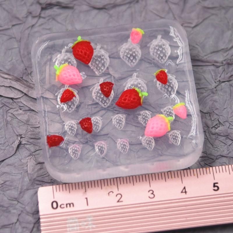 Strawberry Ornament Crafts Silicone Mold Jewelry Epoxy Casting Jewelry Tool Making Resin Diy Craft Home Decoration