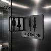 Acrylic Toilet Sign Restroom Sign, Male And Female Bathroom Wall Signs for Business Mounted Double Sided Corridor Commercial Use