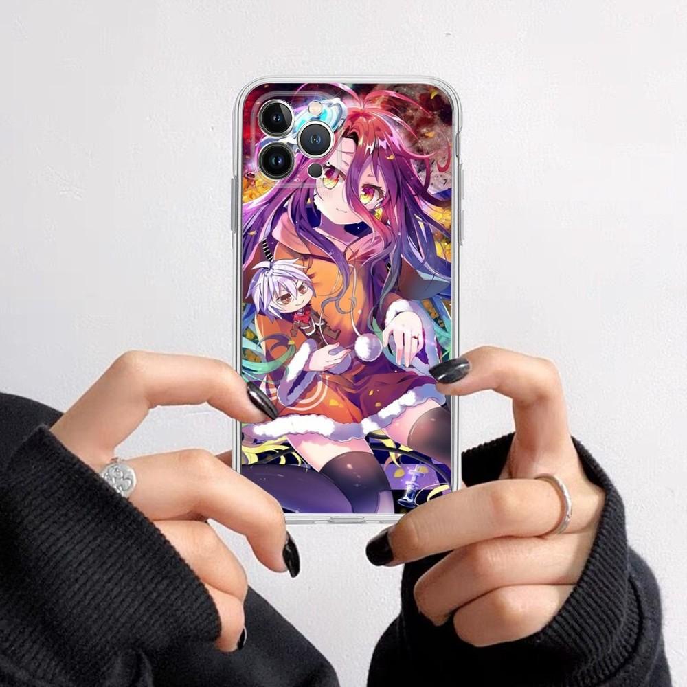 

NO GAME NO LIFE Phone Case for iPhone 16 15 8 7 6 6S Plus X SE XR XS 14 11 12 13 Mini Pro Max Mobile Case iPhone 11 pro