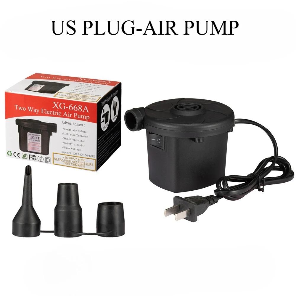 Portable Electric Air Pump with Multiple Nozzles for Quick and Easy Inflation of Air Mattresses, Pool Rafts and Inflatable Toys