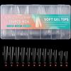 504x Clear Nail Tips for Acrylic Nails Extra Long Full Cover Tips Ballerinas False Nails Soft Gels Tips Nail Supplies