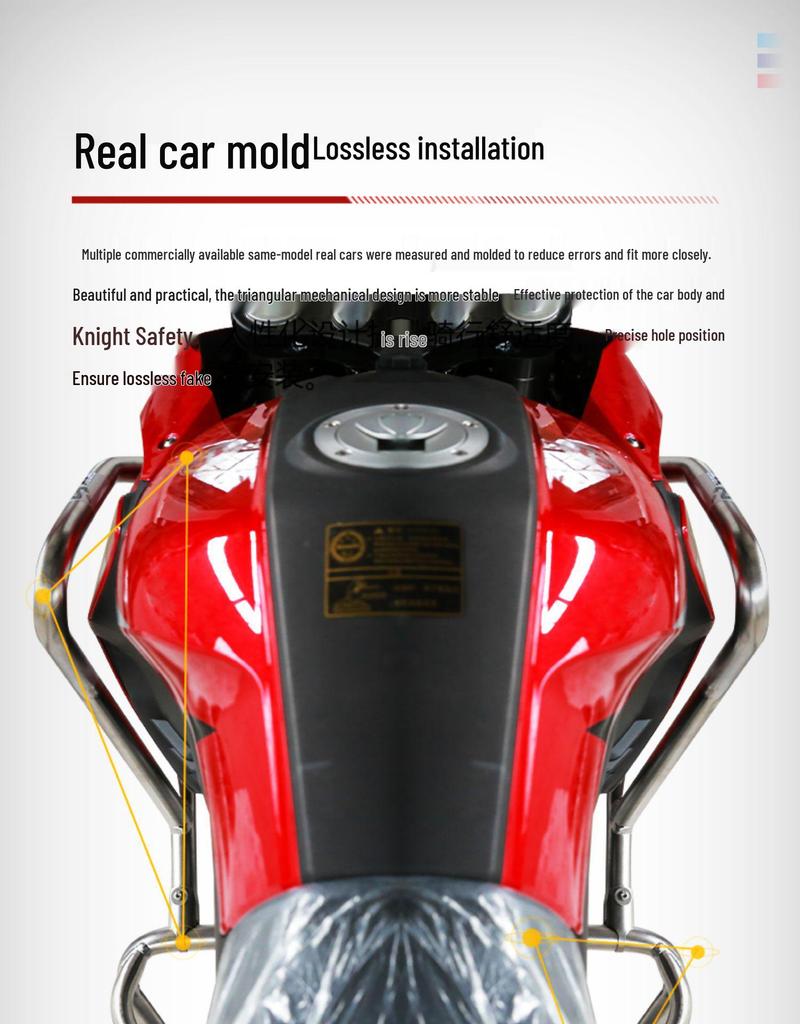 GSADV Crash Bars for Benelli TRK251: Full Coverage, 304 Stainless Steel