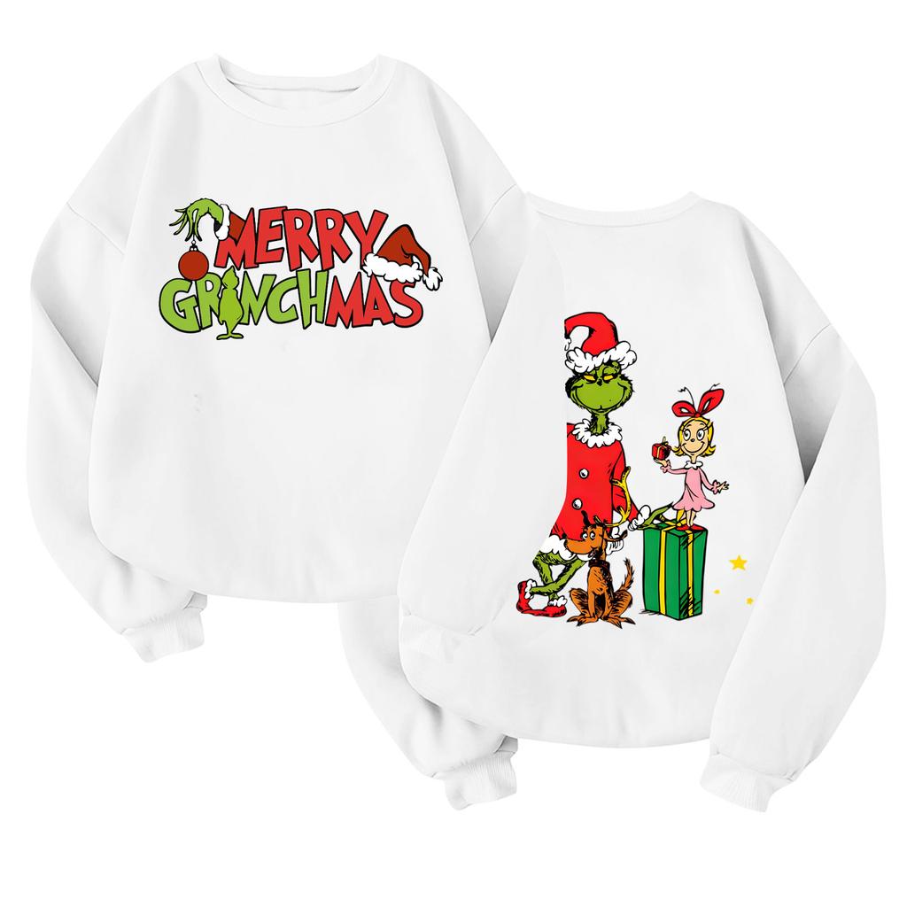 Children's Fashionable Lightweight Long-sleeved Round Neck Pullover With Pockets Printed Pullover