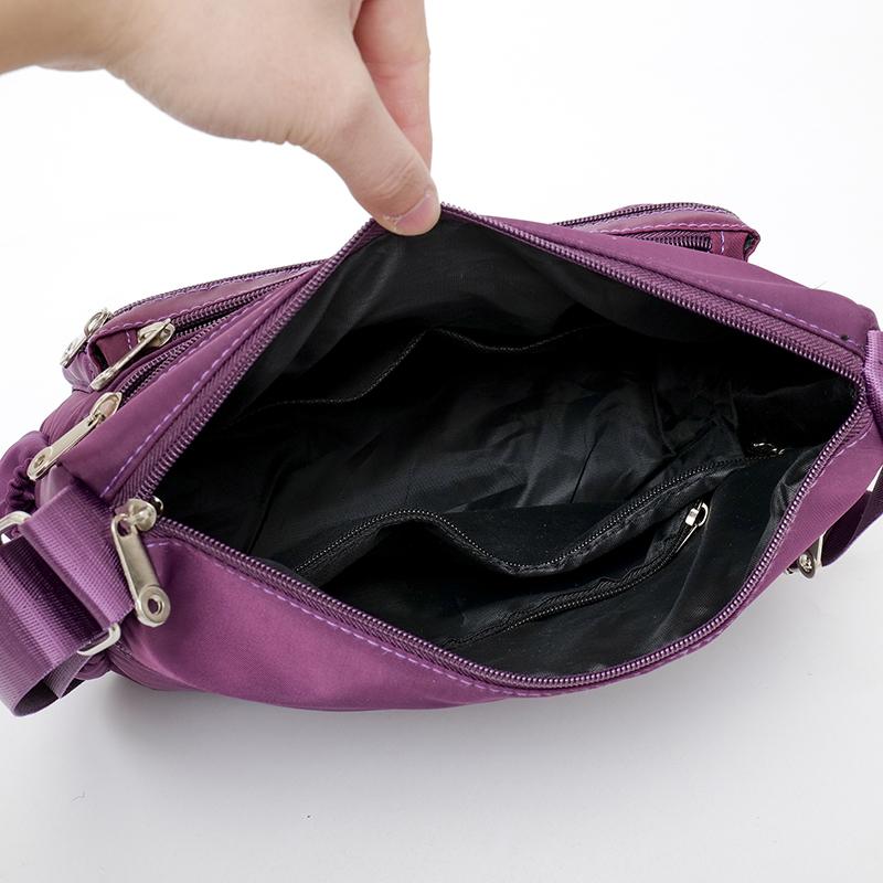 Damen Umhängetasche mit großem Fassungsvermögen Nylon-Canvas-Tasche Wasserdicht und verschleißfest Mehrere Taschen für Pendler, Freizeit, Outdoor Crossbody-Tasche