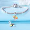 Beads Copper Charms Original French Fries Hamburger Soda Pendant Beads Fit Bracelet Jewelry Diy Women Gift