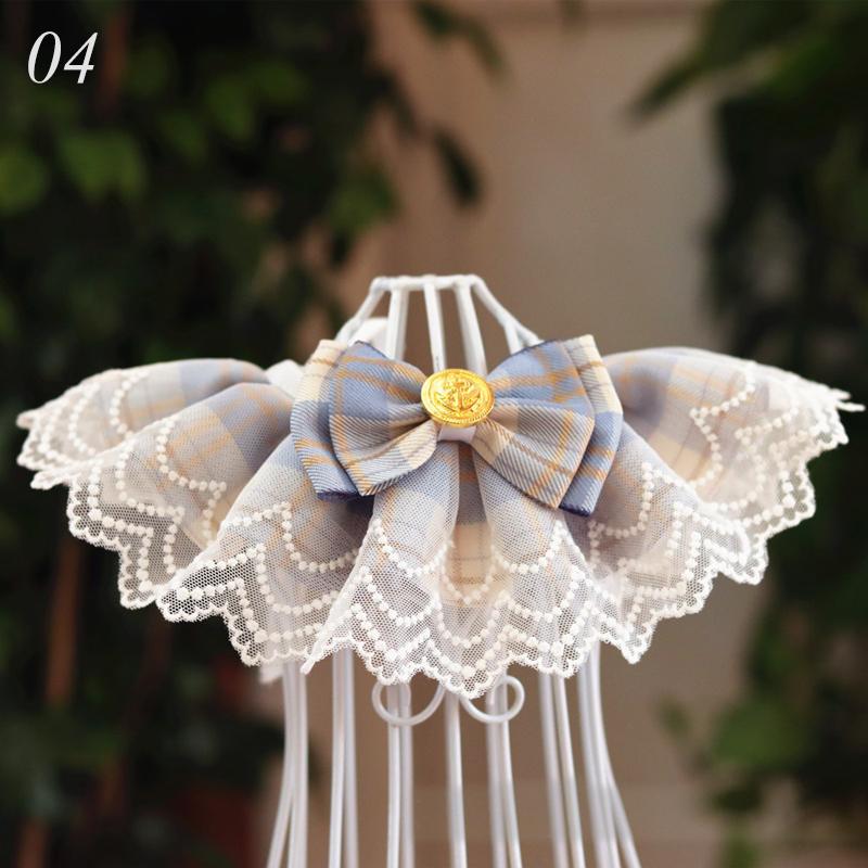 1PC Cute Pet Lace Bib Pink Plaid Ribbon Dog Cat Bowtie Collar Necklace Decoration Organza Cotton Gauze Bibs Pet Accessories