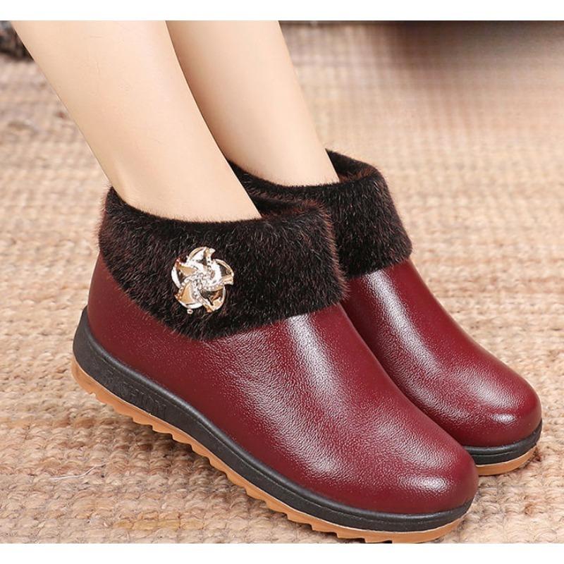 Cotton Shoes for Women: Waterproof and Warm Fabric Shoes with Soft Fleece Soles and Snow Boots
