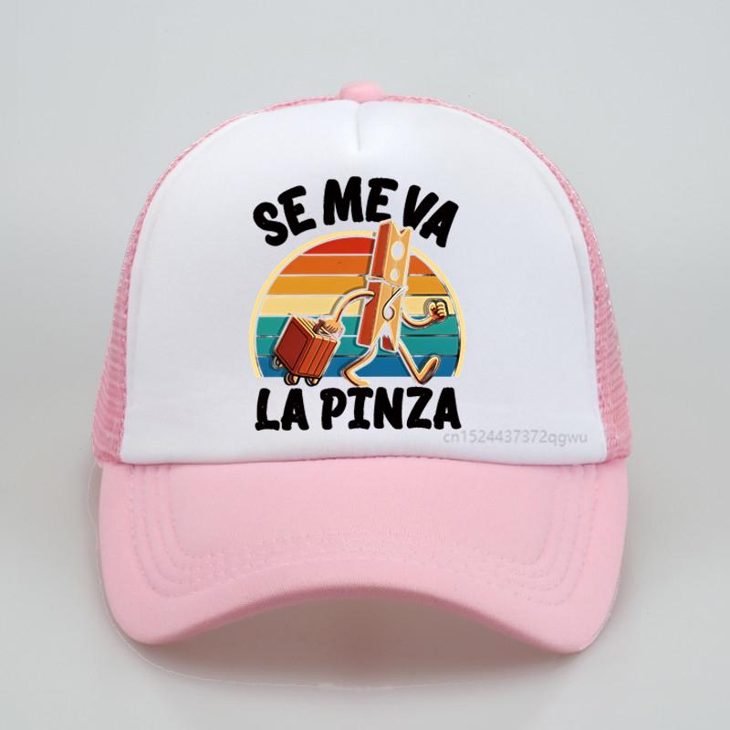 Se Me Va La Pinza Unisex hat Lustige Spanische Witze Y2k Vintage Baseballkappe Unisex Damen Lässig Surfen Strand Netz atmungsaktive Kappen