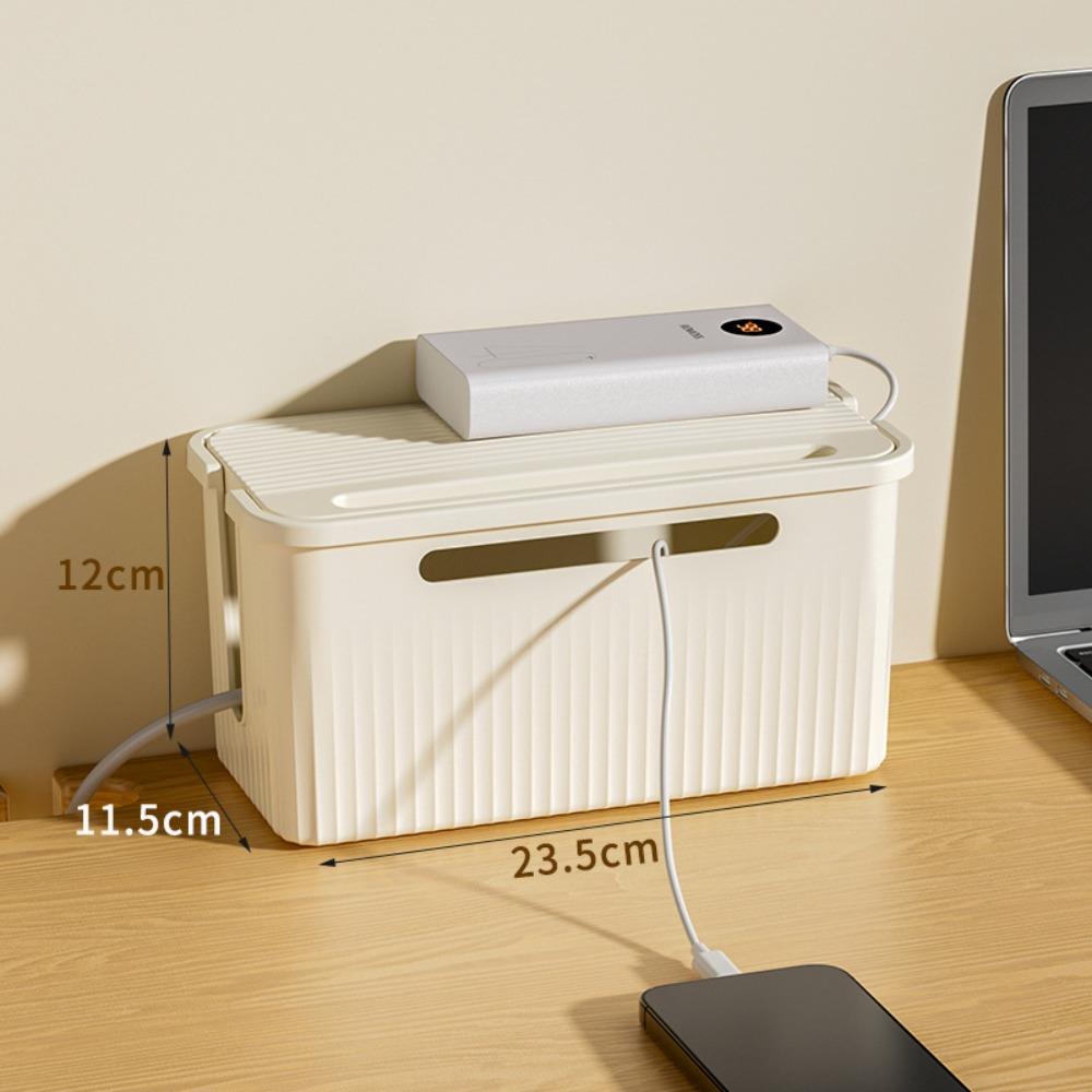 Plastic Desktop Storage Box Multi-Purpose Power Socket Management Box