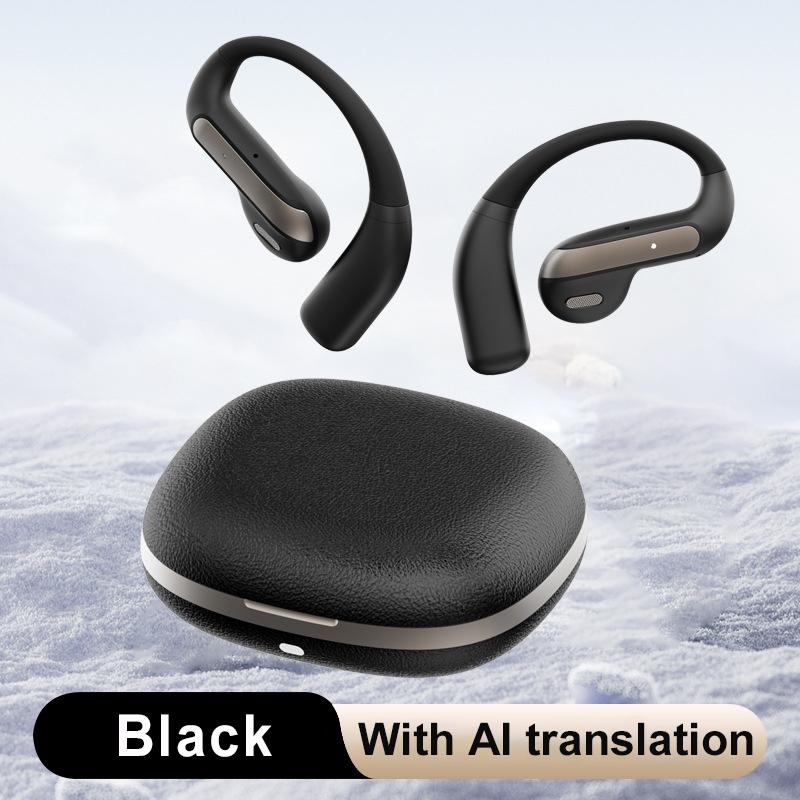 Smart AI Translation Headset Stereo Sound Semi-in-ear Air Conduction True Wireless Sports Long-lasting Bluetooth Headset